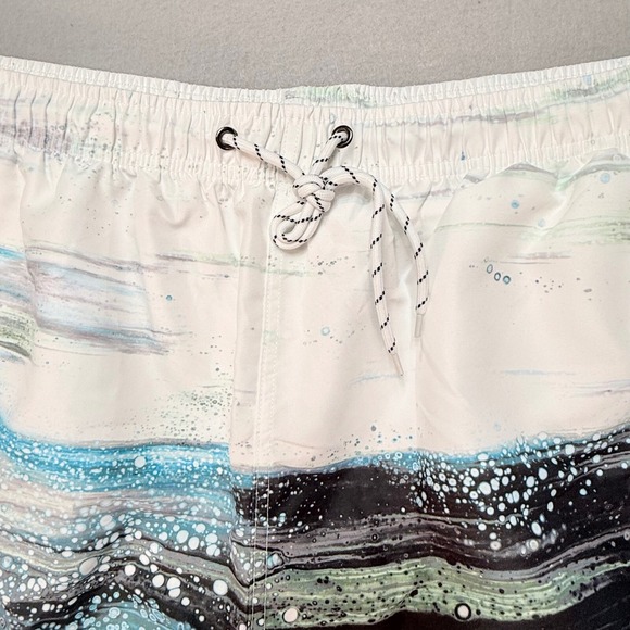 Manfinity‎ Abstract Print Swim Trunks Quick Dry Drawstring 3XL, Summer, NWOT - Picture 2 of 10